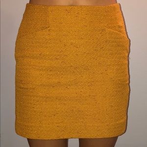 Golden Short Pencil Skirt